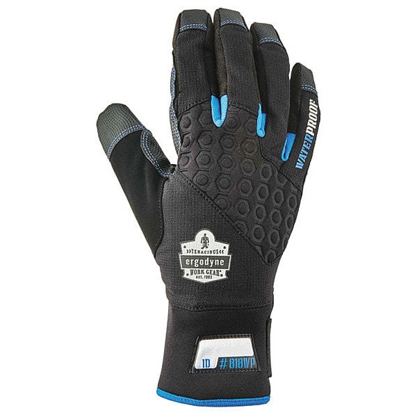Utlty Gloves, Perf Thrml Wtrprf, Blk, L, PR, L Black