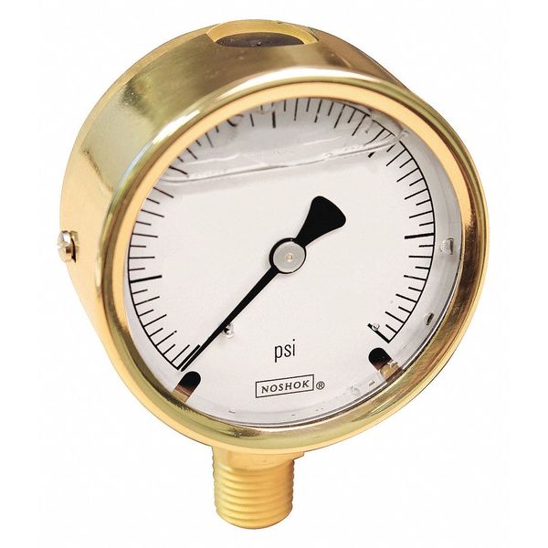 Brass Case Pressure Gauge, 160 psi, NIST