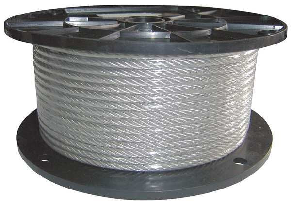 Cable, 1/4 in., 250 ft., 7 x 19, SS