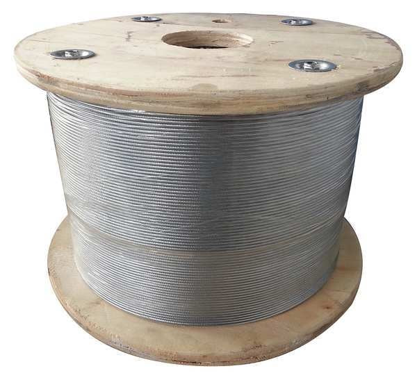 Cable, 1/4 in., 50 ft., 7 x 19, Steel