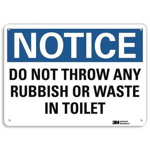 Notice Sign, RecycldReflecAlum, 10inWx7inH, U5-1147-RA_10X7