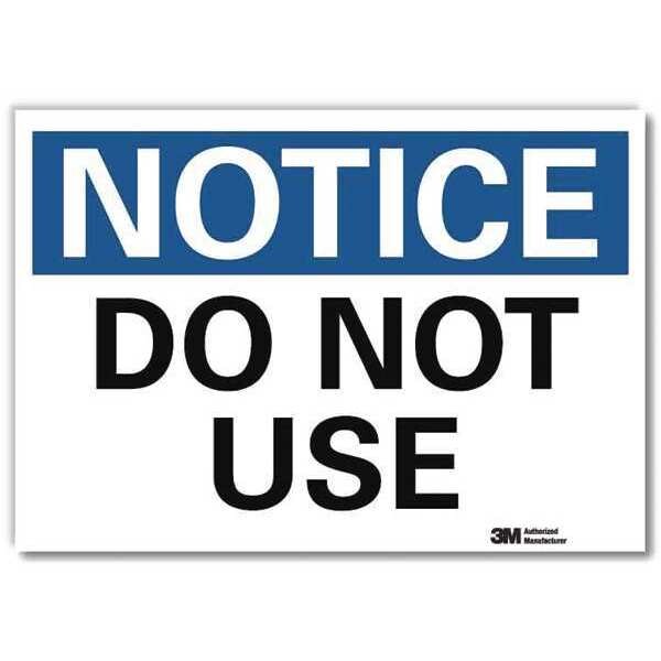 NoticeSign, ReflcSelfAdhVinyl, 14inWx10inH, U5-1150-RD_14X10