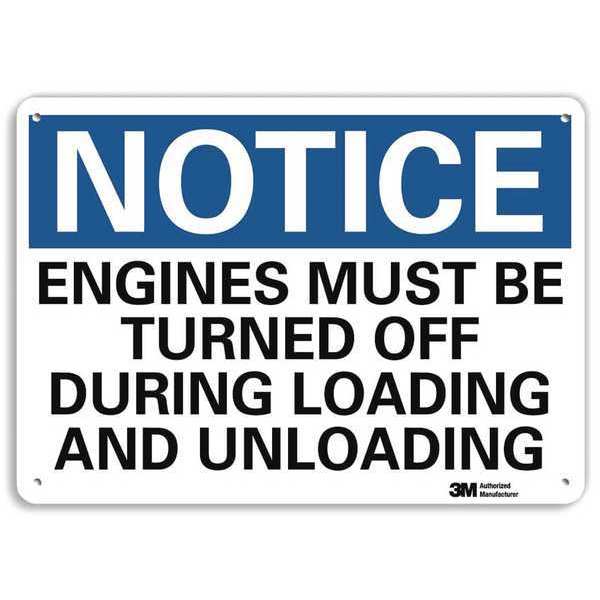 Notice Sign, 7 in H, 10 in W, Aluminum, Vertical Rectangle, English, U5-1198-RA_10X7