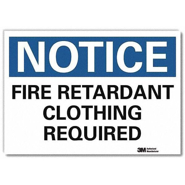NoticeSign, ReflectSelfAdhVinyl, 7inWx5inH, U5-1224-RD_7X5