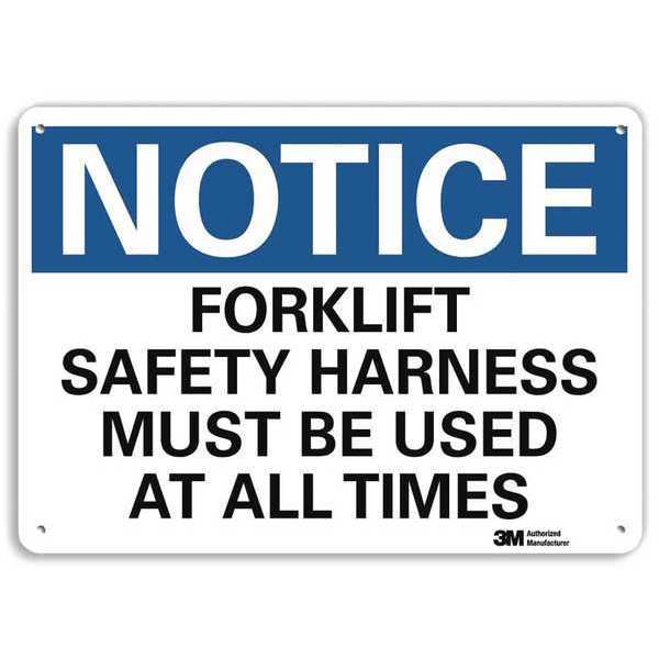 Notice Sign, 7 in H, 10 in W, Aluminum, Vertical Rectangle, English, U5-1237-RA_10X7