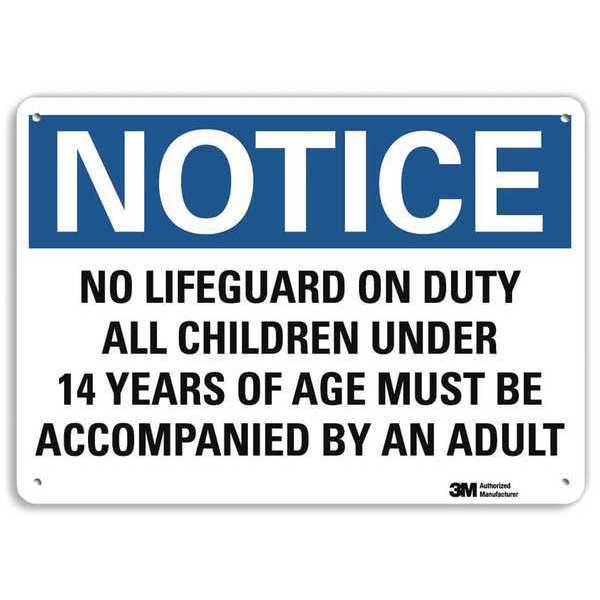 Notice Sign, RecycldReflecAlum, 10inWx7inH, U5-1383-RA_10X7