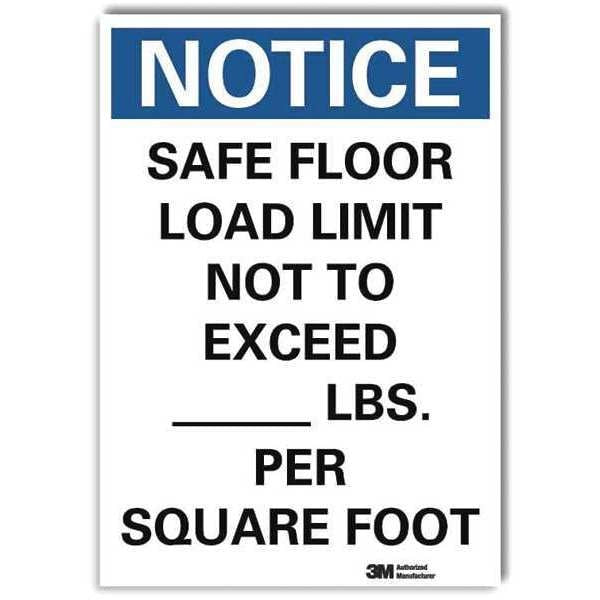 Notice Sign, ReflecSelfAdhVinyl, 5inWx7inH, U5-1490-RD_5X7