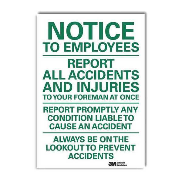 Notice Sign, ReflecSelfAdhVinyl, 5inWx7inH, U5-1572-RD_5X7