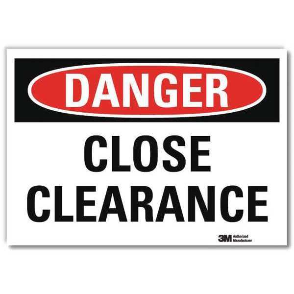 Danger Sign, Self-Adhesv Mount, 10inWx7inH, U3-1180-RD_10X7