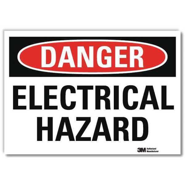 Danger Sign, Self-Adhesv Mount, 10inWx7inH, U3-1405-RD_10X7