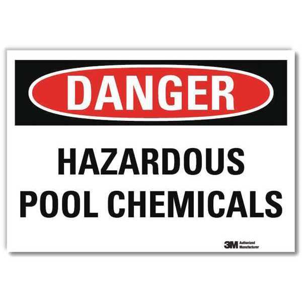 Danger Sign, 10 in H, 14 in W, Horizontal Rectangle, English, U3-1575-RD_14X10