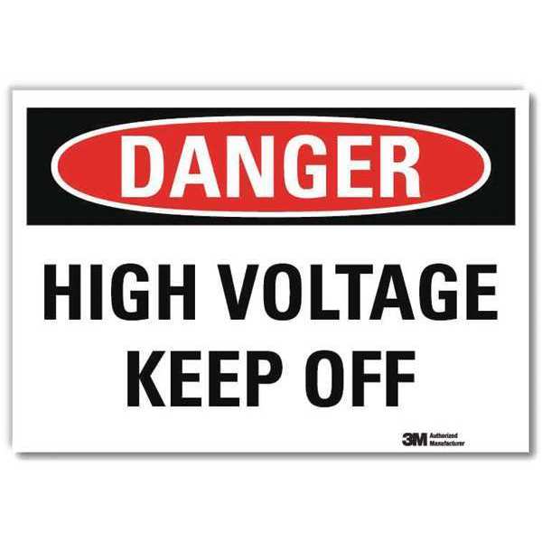 Danger Sign, Slf-Adhesv Mount, 14inWx10inH, U3-1625-RD_14X10