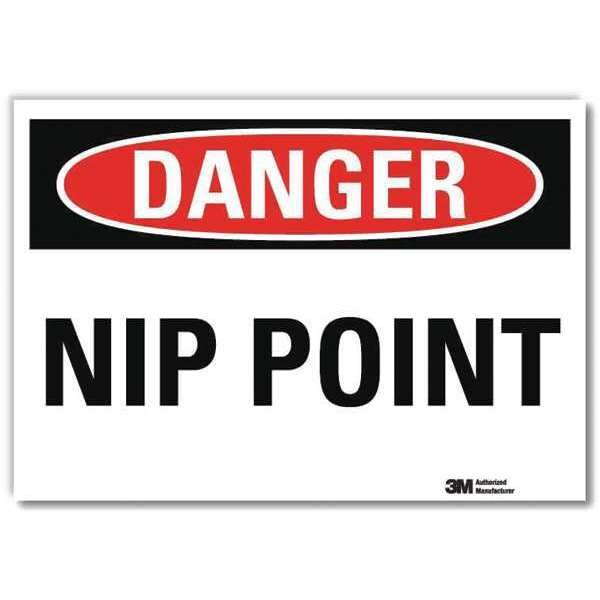 Danger Sign, 10 in Height, 14 in Width, Reflective Sheeting, Horizontal Rectangle, English