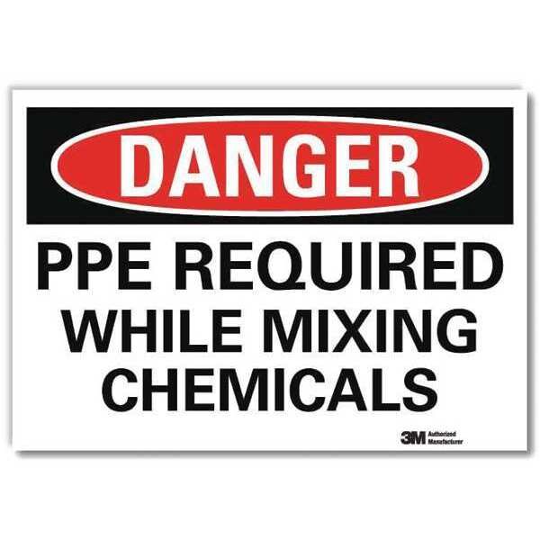 Danger Sign, Self-Adhesv Mount, 10inWx7inH, U3-1933-RD_10X7