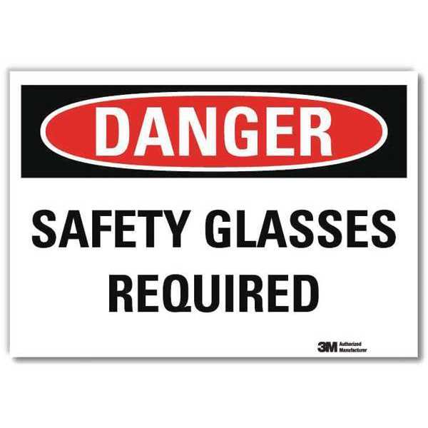 Danger Sign, Self-Adhesv Mount, 10inWx7inH, U3-1967-RD_10X7