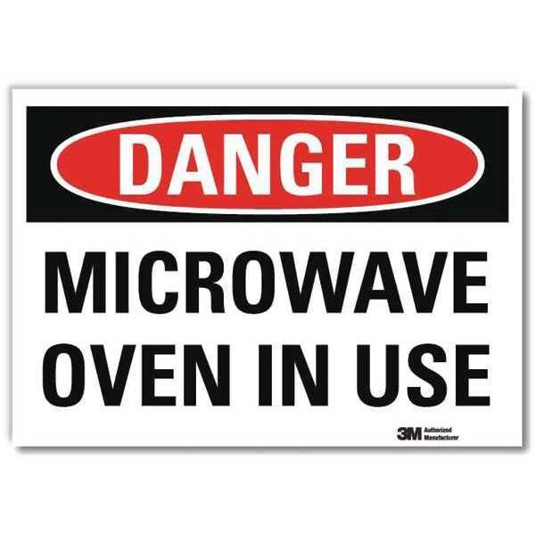 Danger Sign, 5 in H, 7 in W, Reflective Sheeting, Horizontal Rectangle, U3-1799-RD_7X5