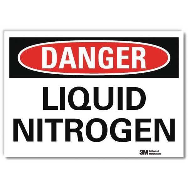 Danger Sign, 5 in H, 7 in W, Horizontal Rectangle, English, U3-1754-RD_7X5