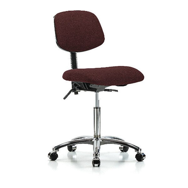Chair, Fab, Med Bench, Chr Tilt Casters, Bur