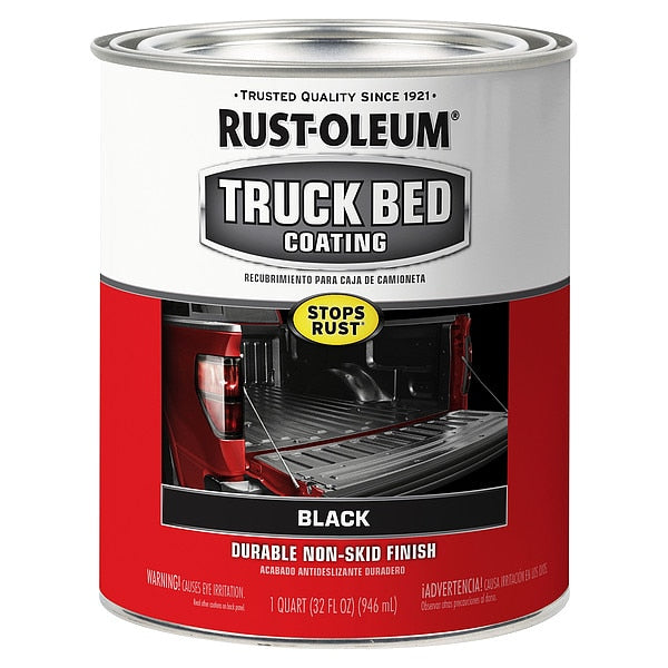 Truck Bed Coating, Black, Water Base, 1 qt