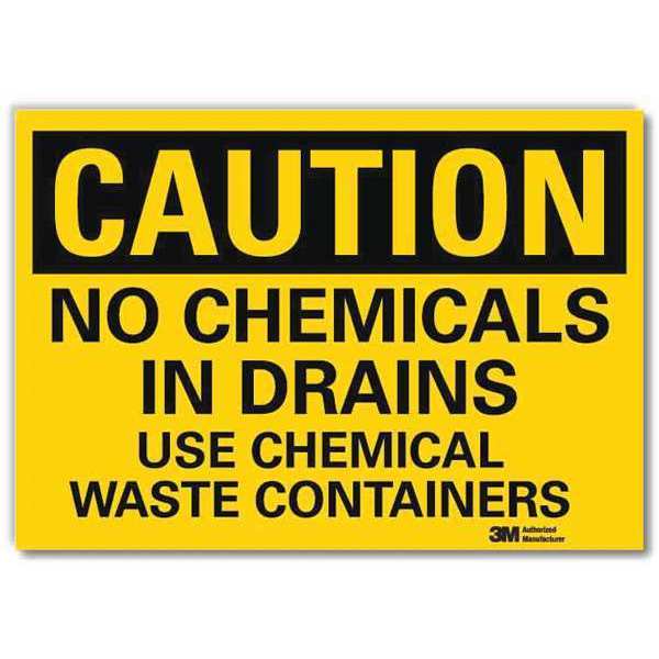 Caution Sign, 7 in H, 10 in W, Vertical Rectangle, English, U4-1540-RD_10X7