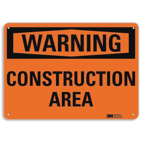 Warning Sign, 7 in Height, 10 in Width, Aluminum, Vertical Rectangle, English