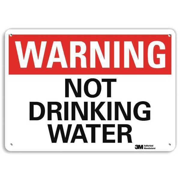 Warning Sign, Not Drinking Water, 7 in. H, U6-1187-RA_10X7