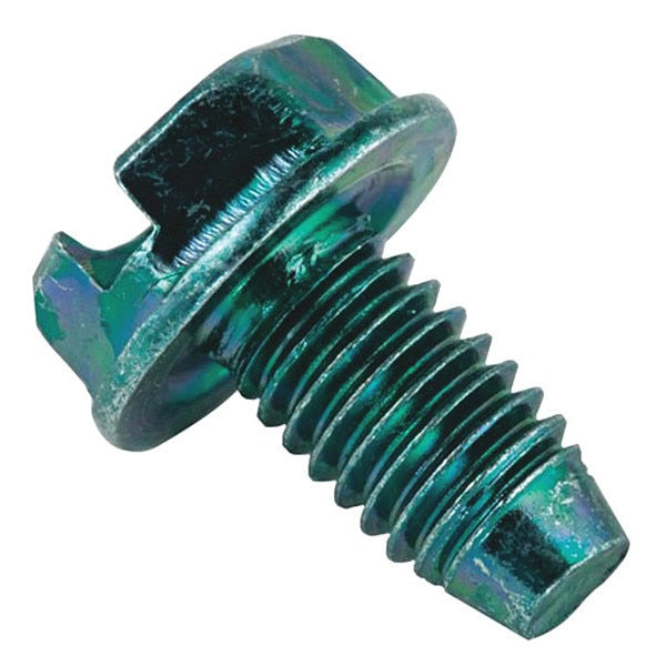Ground Screw, Slotted Head, 0.375inL, PK100