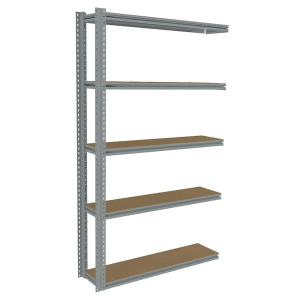 Boltless Shelving Add-On, 48x12, 5 Shelf