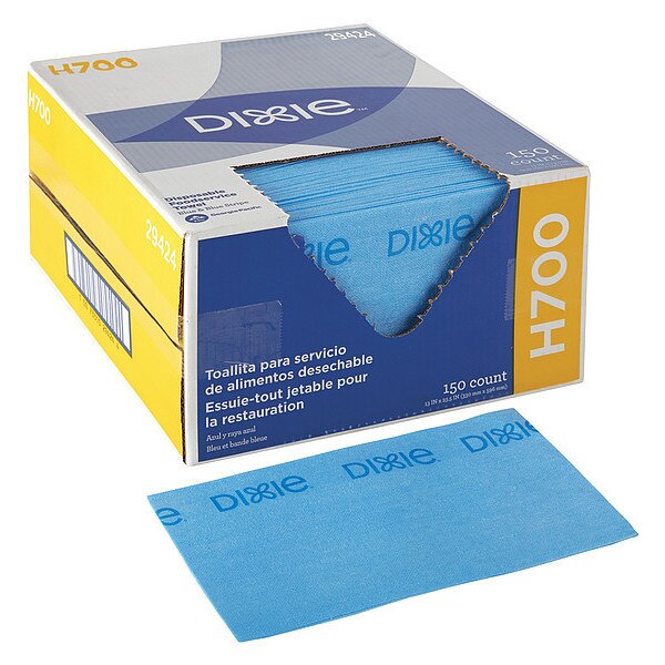 Disposable Foodservice Towel, H700, PK150, Blue, 150 Wipes, 13