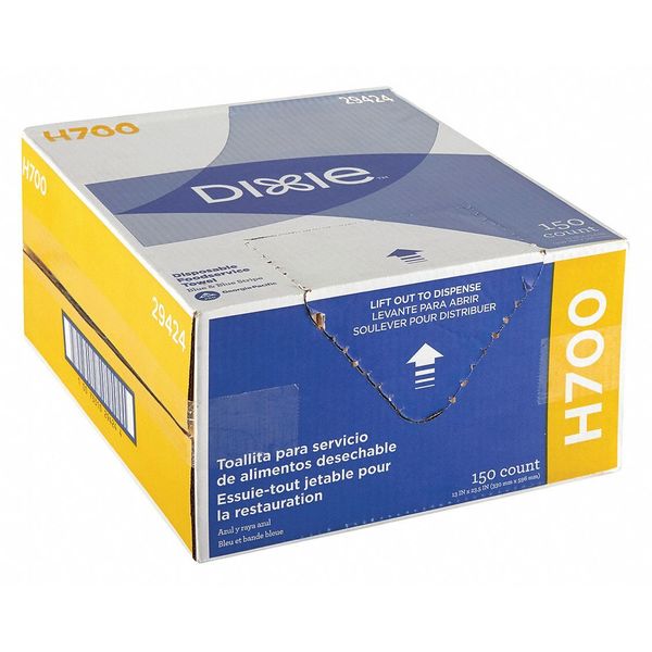 Disposable Foodservice Towel, H700, PK150, Blue, 150 Wipes, 13
