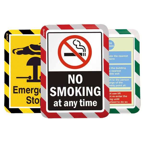 Sign Holder, Green/White, Magnetic, PK2
