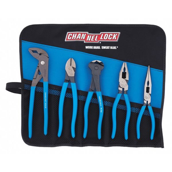 5 Piece Plastic Grip Plier Set