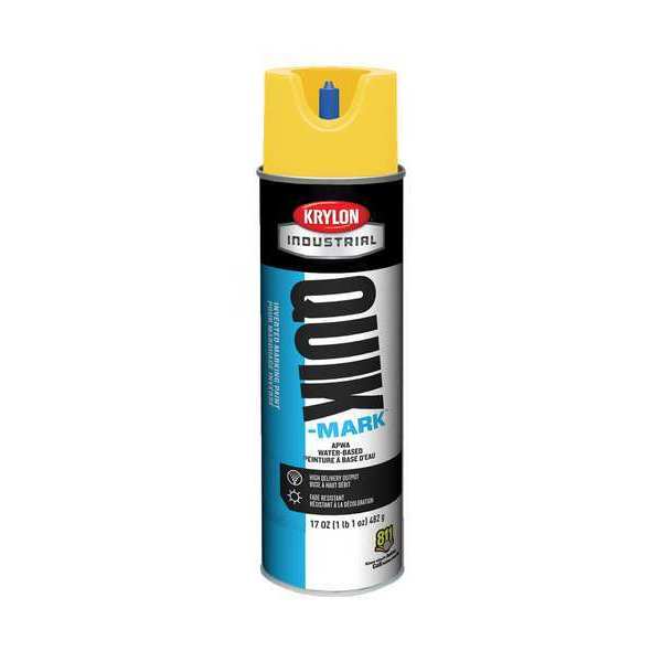 Inverted Marking Paint, 17 oz., Utility Yellow, Water -Based