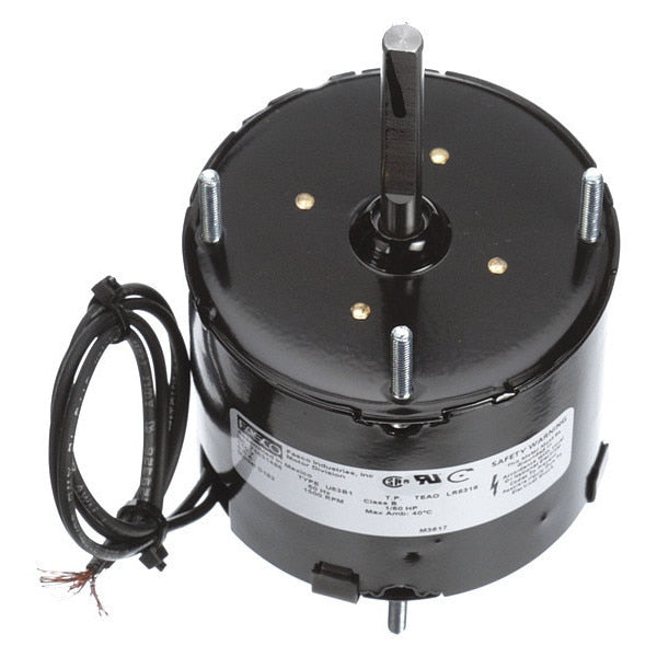 HVAC Motor, 1/60 HP, 1500 rpm, 115V, 3.3