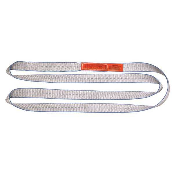 Web Sling, Endless, 4 ft L, 2 in W, Tuff-Edge Polyester, Silver