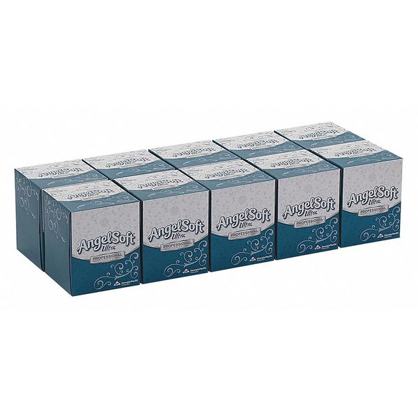 Angel Soft Ultra Professional Series 2 Ply Facial Tissue, 96 Sheets, PK 10