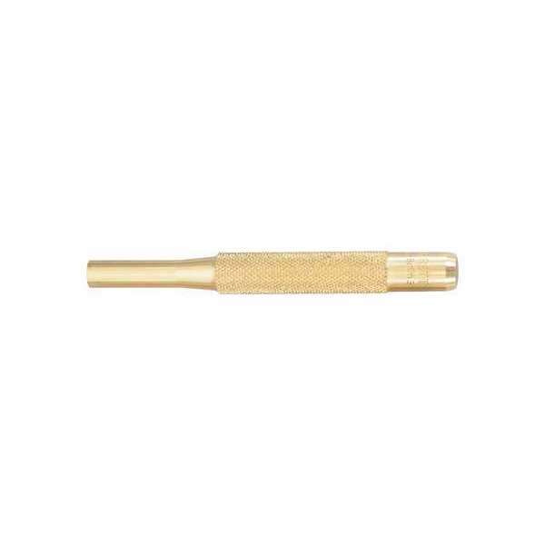 Brass Drive Pin Punch, 5/16 In Tip, 4 In L