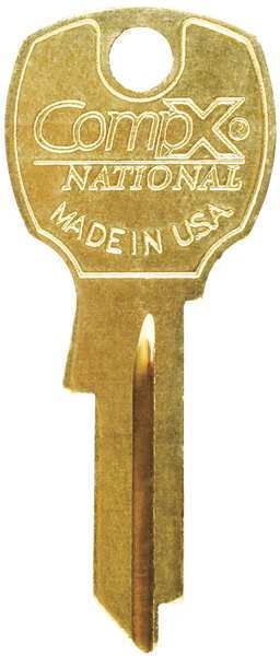 Key Blank, For 4DED5, Bright Brass