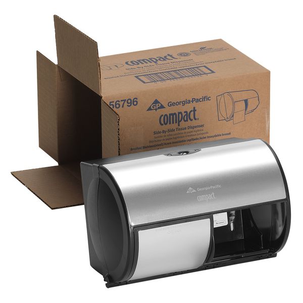 Toilet Paper Dispr, Coreless, 7-1/8 In. H