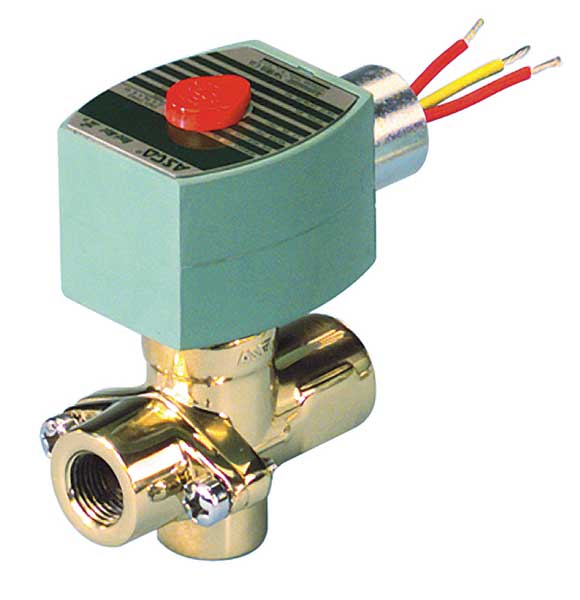 120V AC Brass Steam Solenoid Valve, Normally Open, 3/4 in Pipe Size