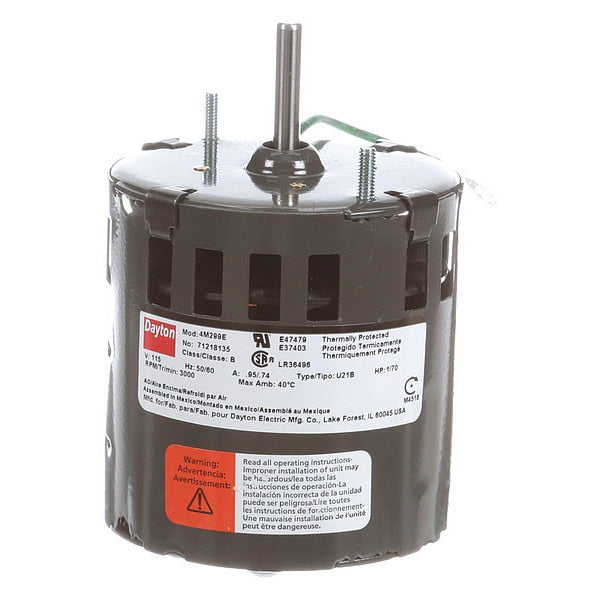 HVAC Motor, 1/70 HP, 3000 rpm, 115V, 3.3