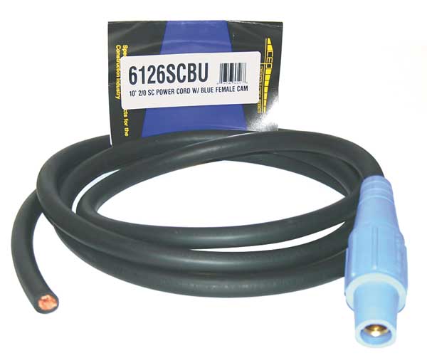 Cam Lock Power Cord, 200A, 600VAC, Rubber