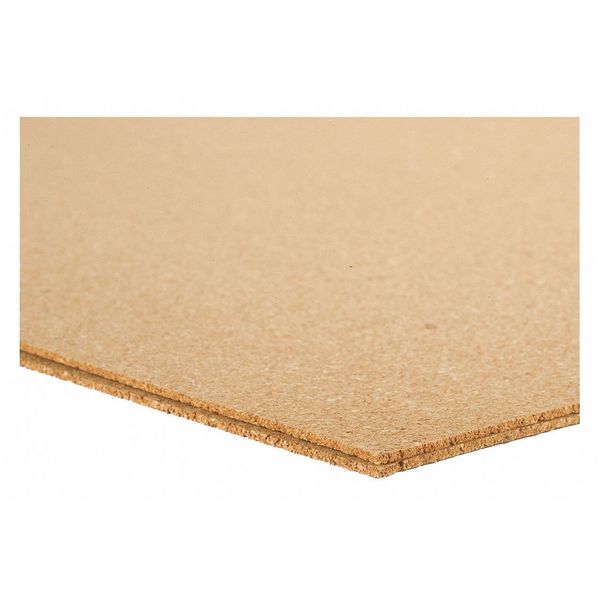 Cork Sheet, Underlayment, 2.5mm T, 24x36 In