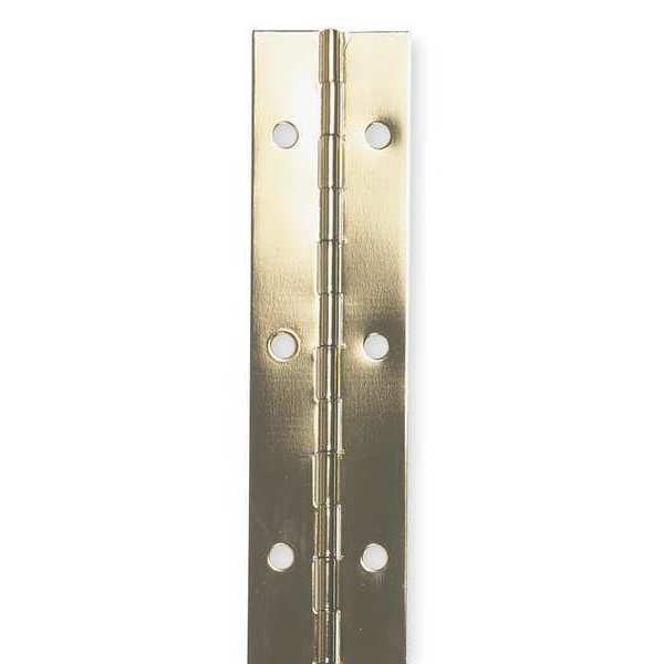 3/4 in W x 72 in H Bright Brass Continuous Hinge