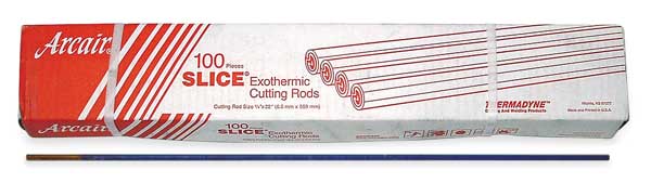 Exothermic Cutting Rods Flux Coated, Pk100