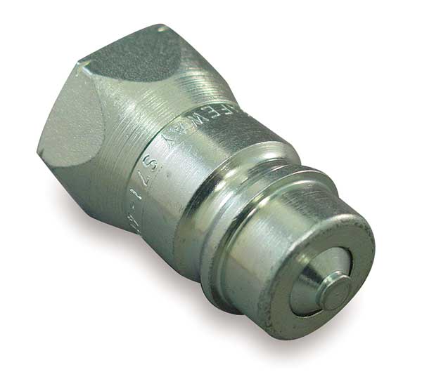 Hydraulic Quick Connect Hose Coupling, Steel Body, Push-to-Connect Lock, 7/8