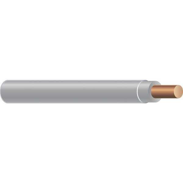Building Wire, THHN, 10 AWG, 500 ft, Gray, Nylon Jacket, PVC Insulation