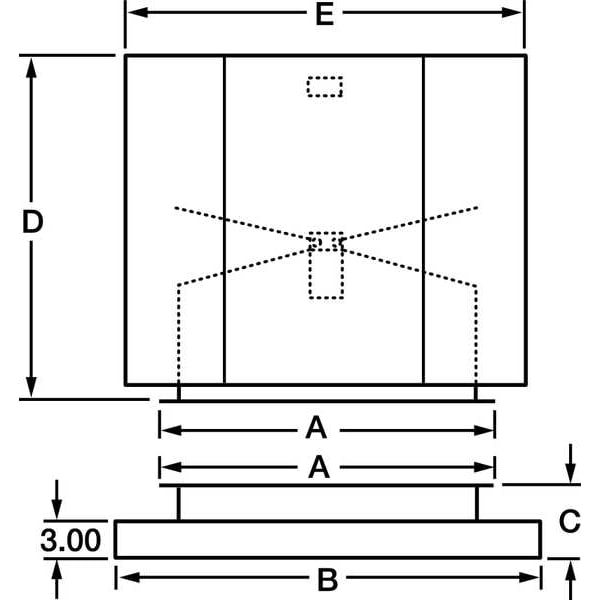 Curb Cap, 6 In. H, 42 In. W, 42 In. D