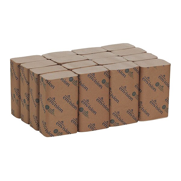 Pacific Blue Basic Single Fold Paper Towels, 1, 250, Brown, 16 PK