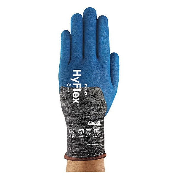 Cut Resistant Coated Gloves, A2 Cut Level, Nitrile, S, 1 PR